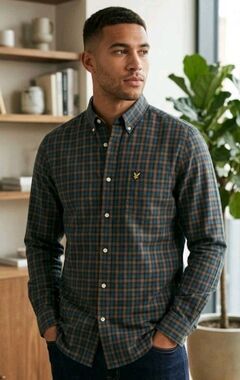 Lyle & Scott Scotland Men's Shirt Size XL Cotton Long Sleeve Button